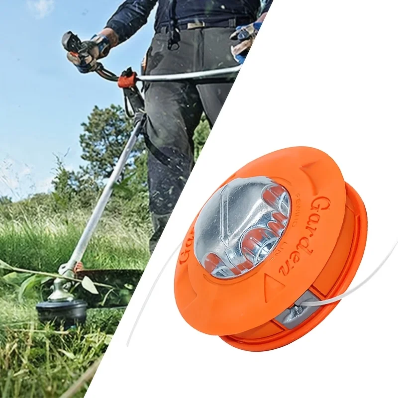 M10×1.25mm Aluminum Trimmer Head With Steel Wire Grass String Wear‑Resistant Replacement For Lawn Mower Brush Cutter Garden Tool