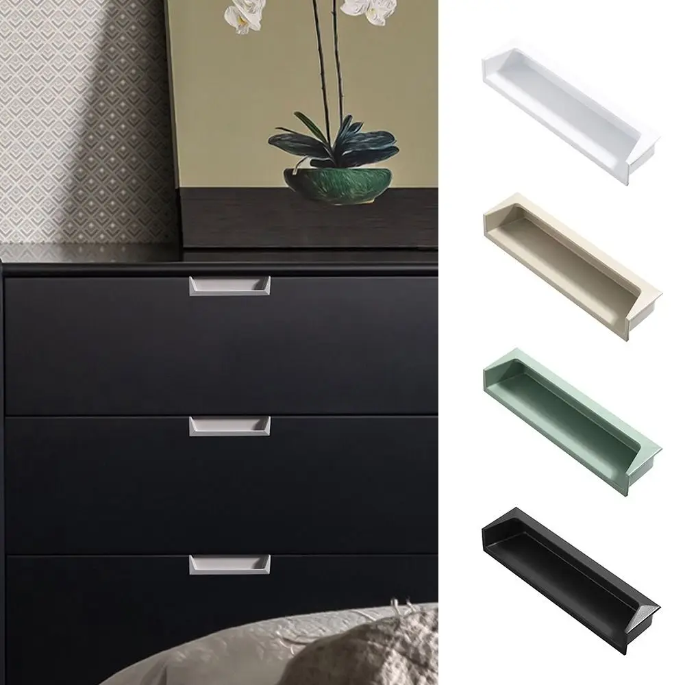 Accessories Hardware Cabinet Handle Modern Stainless Steel Furniture Handle Simple Hidden Wardrobe Drawer Knobs Home Decor