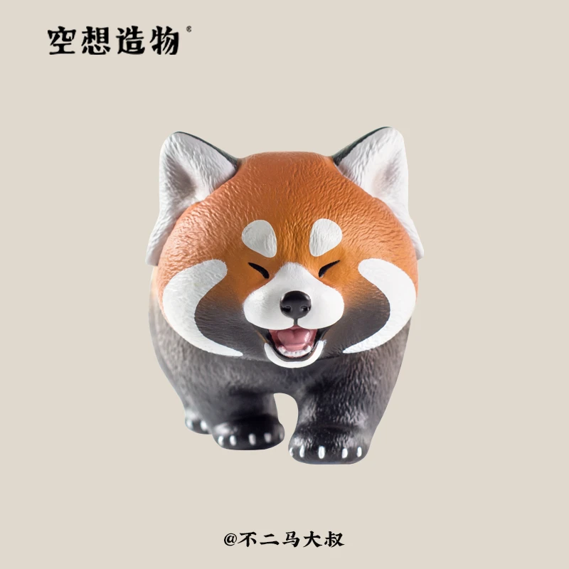 Exquisite and cute genuinehappy red panda original utopia creation cat bell Uncle Fujima hand ornaments doll gift box decoration