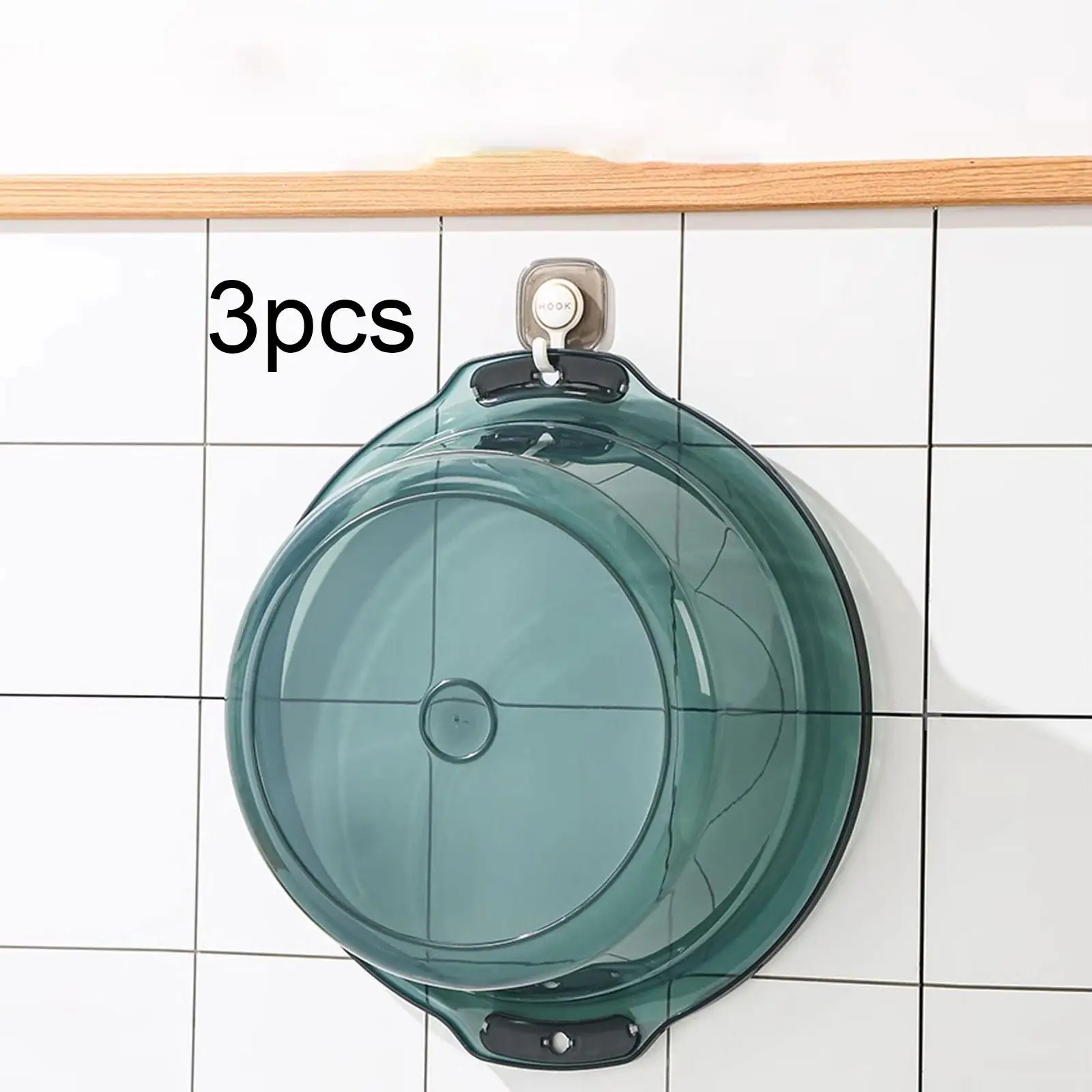 3 Pieces Wash Basin Laundry Basin Dishpan Washing Baskets Bowl for Fruit Storaging