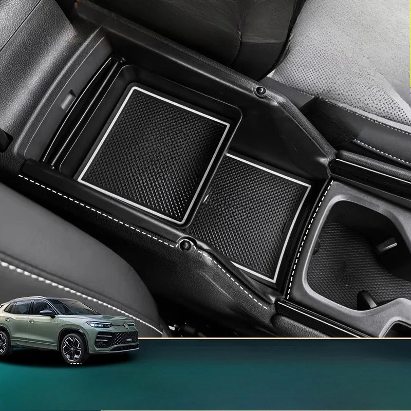 

Для Volkswagen TAYRON L 2025, подлокотник для внутренней центральной консоли, двухслойный ящик для хранения