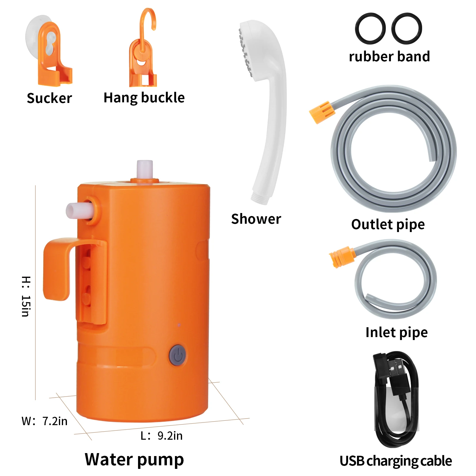 دش تخييم محمول 2025 20 لتر - حقيبة سخان مياه يعمل بالطاقة الشمسية سعة 5 جالون مع أنبوب تسخين