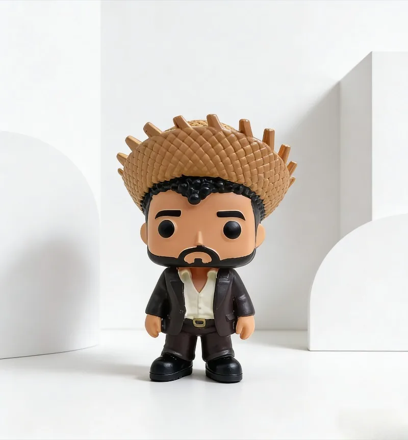Bad Bunny Sammelfigur Einzigartiges Strohhut-Design Musikstar-Spielzeug Weihnachtsgeschenk