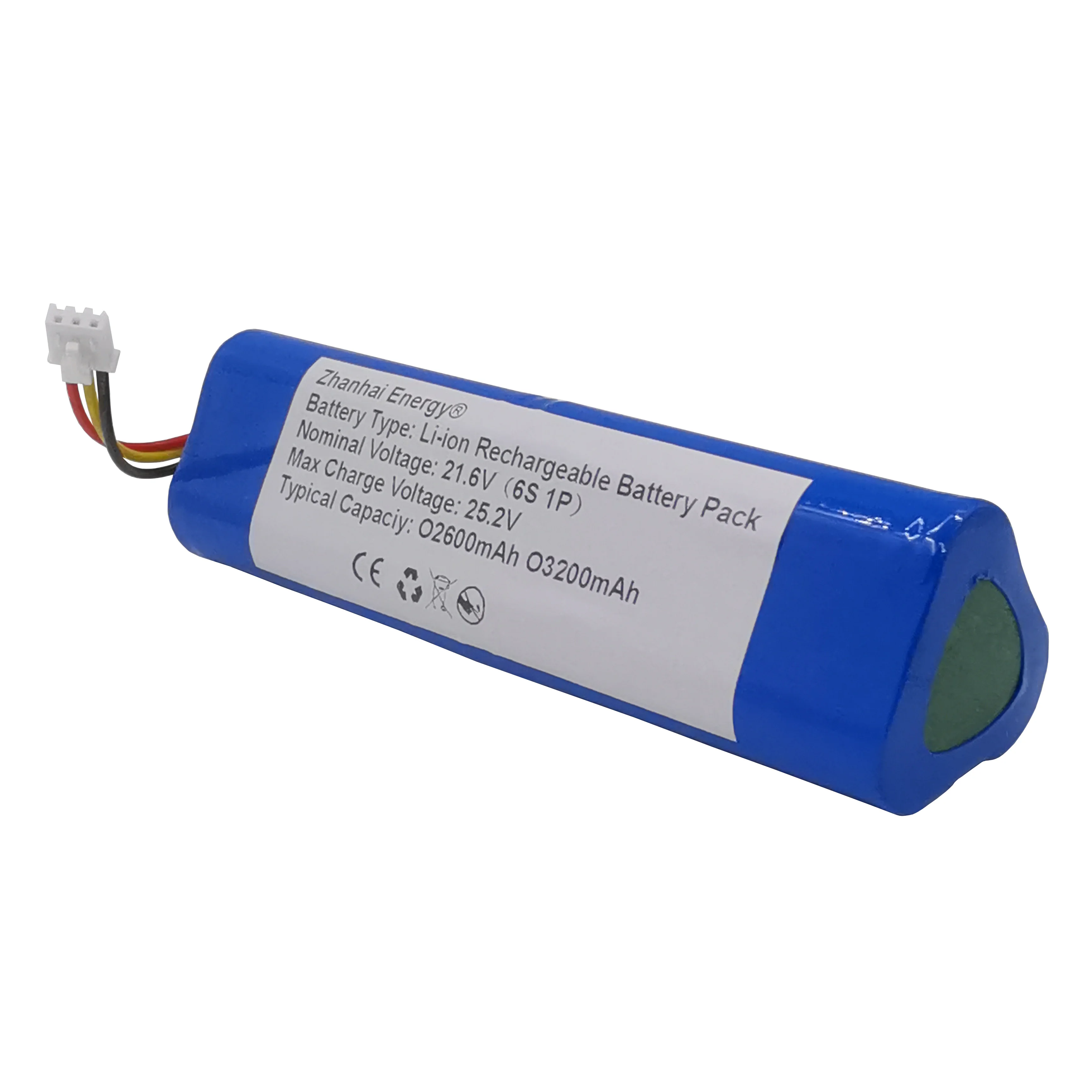 

21.6V 24V 2600mAh 3200mAh Li-Ion Cylindrical Rechargeable Battery Pack 6S 1P Suitable For Mijia Fascia Gun Spare Battery New