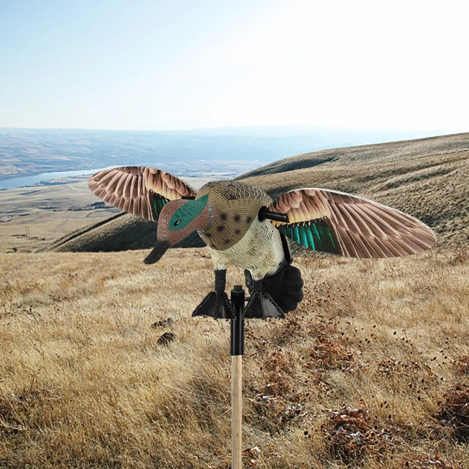 

Приманка для движения утки, вращающееся крыло, 3D охотничья приманка для утки, садовая приманка с искусственными животными, украшение для фермерского дома, заднего двора, сарая, охоты