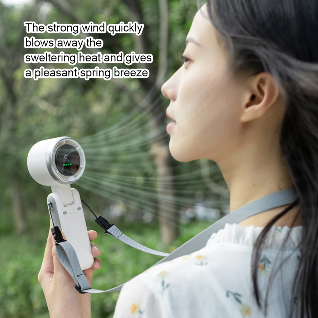 

Портативный мини-вентилятор для шеи, 5-скоростной 3600 мАч, перезаряжаемая батарея, USB-вентилятор, складной ручной вентилятор, турбо-безлопастной вентилятор для улицы