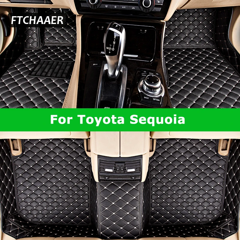 

FTCHAAER пользовательские автомобильные коврики для Toyota Sequoia авто ковры аксессуары для ног Coche