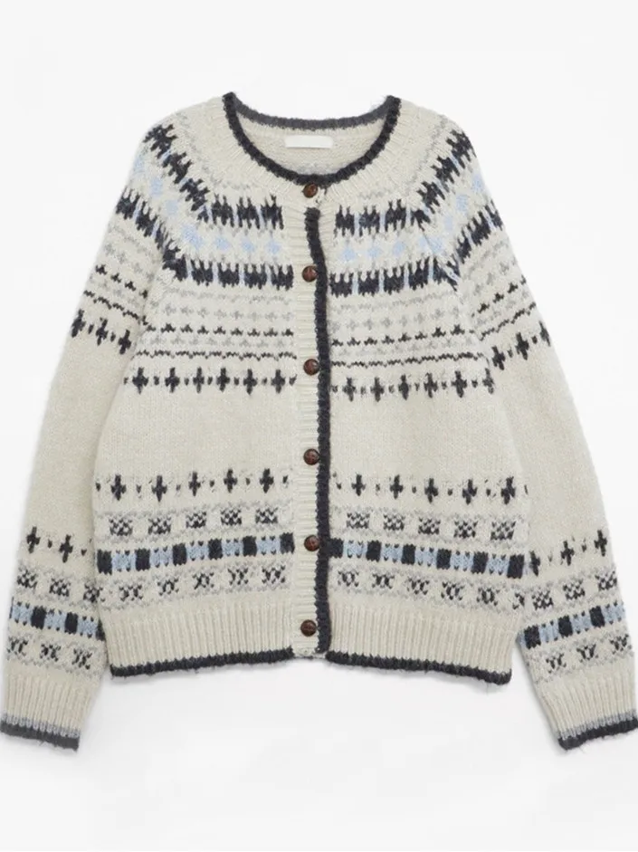 الكورية Sle جولة Ne زر واحد سترة مشغولة من الصوف المرأة الشتاء الدفء مكافحة الشيخوخة سترة غير رسمية معطف طويل Sve #5