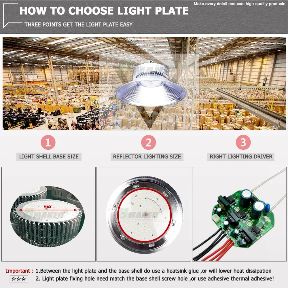 LED PCB Plate SMD3030 High Bay Light Source For Commercial Industrial Lighting Market Warehouse Workshop Garage Lamp Replace DIY