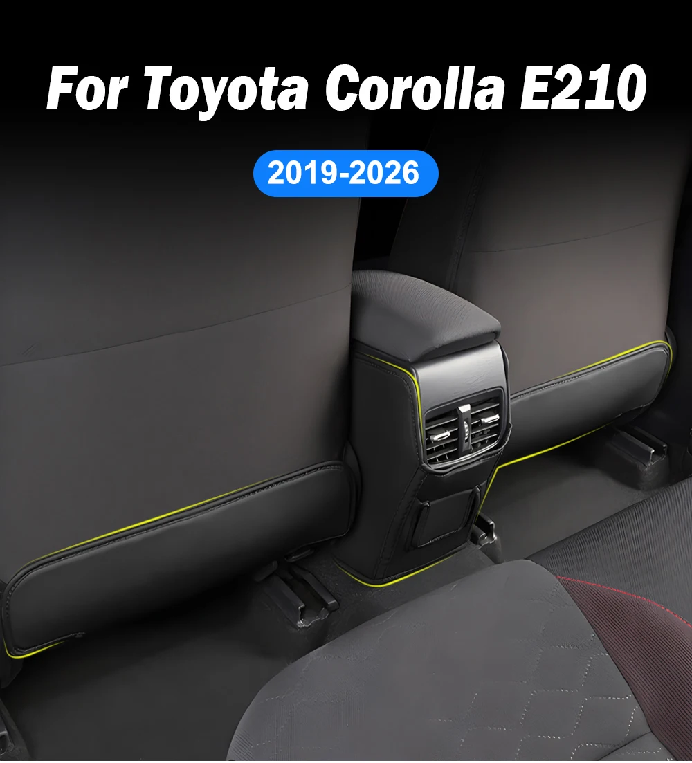 Für Toyota Corolla E210 2019 2020 2021 2022 2023 2024 2025 2026 Hybrid PU-Leder Sitzrückenabdeckung Anti-Kick-Matten Zubehör – Detail 1