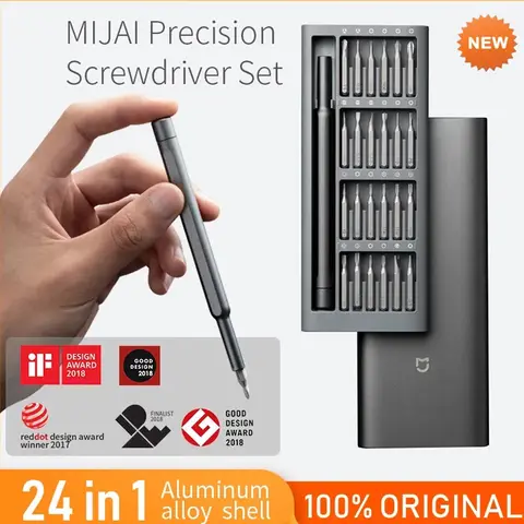 Original Xiaomi Miijia Daily Use Screwdriver Kit Precision Magnetic 24 Bits Alluminum Box DIY Screw Driver Set Mi Repair Tools