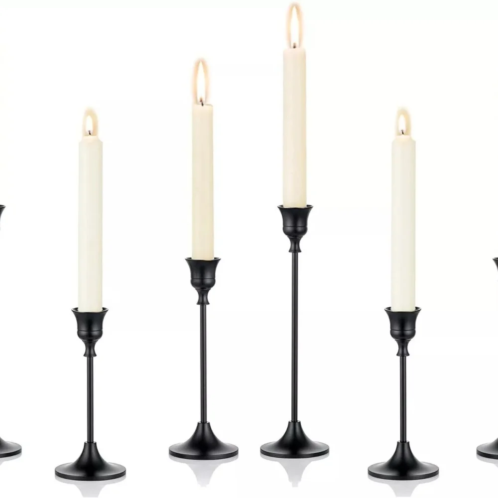 3Pcs/set Tulip Nordic Candlesticks Gold Candlestick Candle Holder Dinner Decor