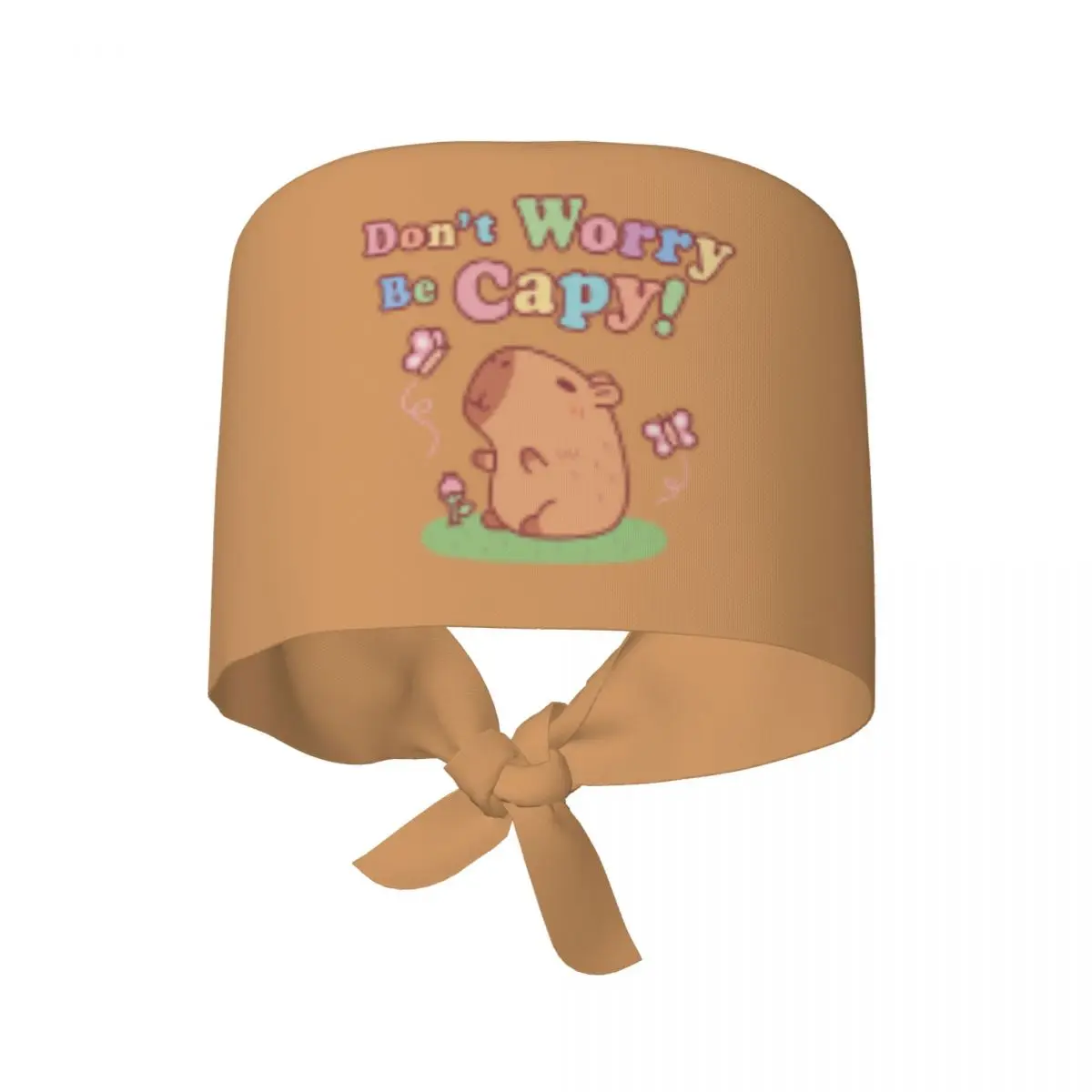 

Custom Adjustable Cute Capybara And Butterflies Working Hat Women Men Surgical Hat Scrub Nursing Doctor Surgeon Cap for Nurse