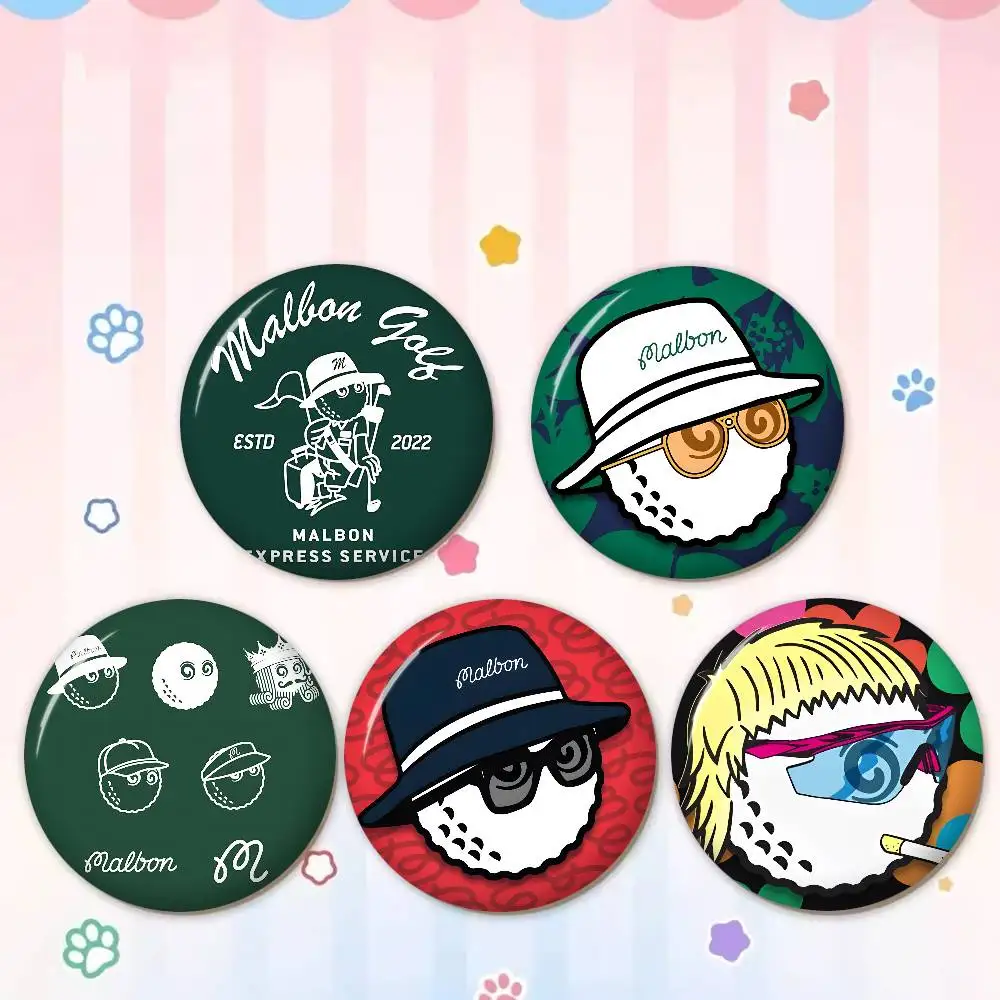 Broches rondes de dessin animé MALBON 32/44/58mm, épingles faites à la main pour sac à dos, accessoires de bijoux, cadeaux, badge créatif