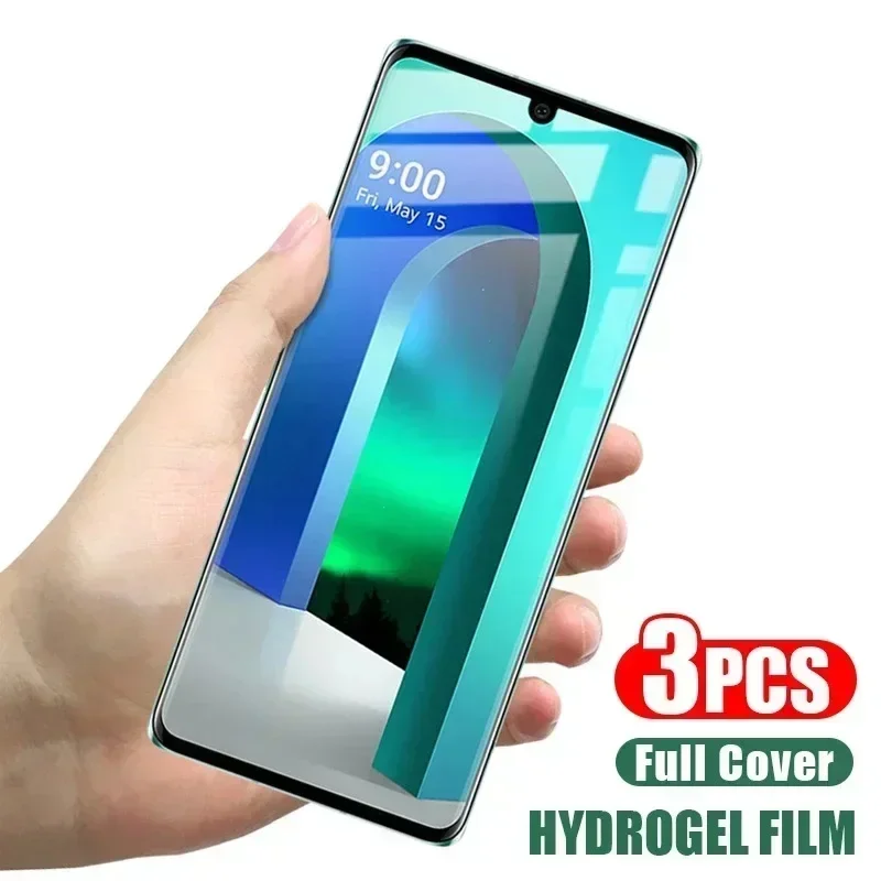 

3PCS For LG Velvet V50 V35 V40 V50S ThinQ 5G 3D Full Coverage Hydrogel Film Screen Protector for LG V35ThinQ V40ThinQ V50S Film