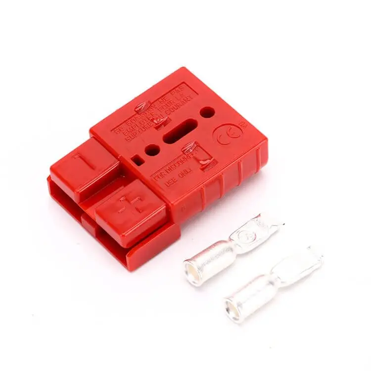 2 Way Quick Connect Disconnect Power Connector 600V 50Amp Battery Cable Connector Red Housing 6/8/10/12AWG 