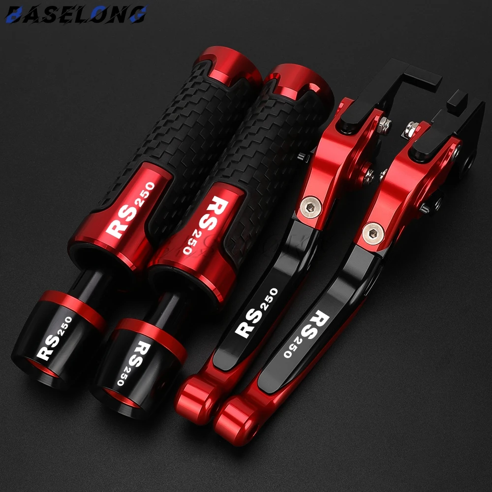 For Aprilia RS250 RS 250 1998 1999 2000 2001 2002 2003 2004 Motorcycle Adjustable Clutch Brake Levers Handle Bar End Grips Caps