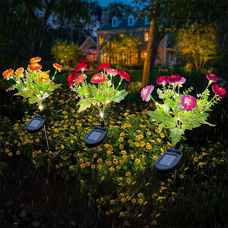 

Solar Lights Outdoor Garden Snow Lotus Flower Lawn Lamp for Yard Patio Flower Lamp Wedding Mother Day Camping Garden Decor