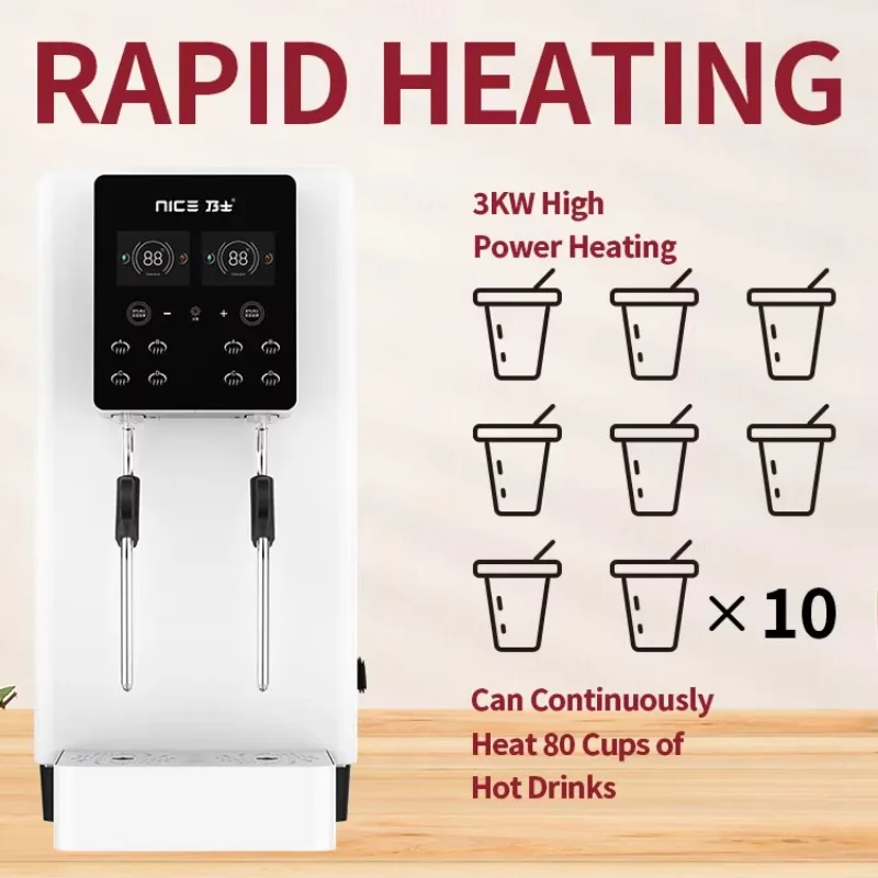 Quick Boiler Coffee Foam Maker Commercial Fully-Automatic Steam Milk Frother Fast Heating Milk Steamer Machine