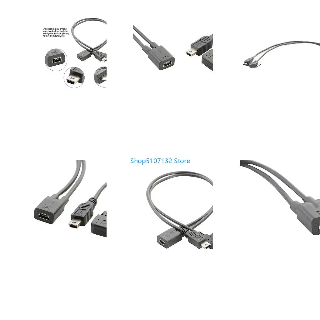 87HD Mini USB Splitter Extender Cable Y Splitter Extension Cable Two Devices Charging Simultaneously Y Splitter Cord