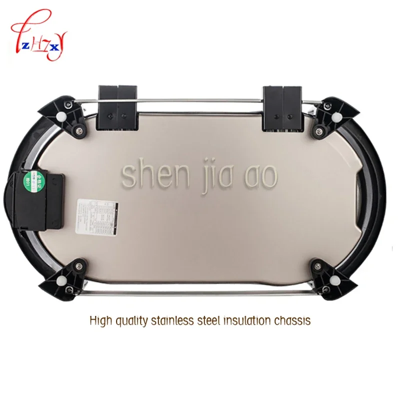 شواية باربيكيو كهربائية بدون دخاني طبق شواية داخلية + وعاء ساخن 220 فولت 1800 وات موقد كهربائي