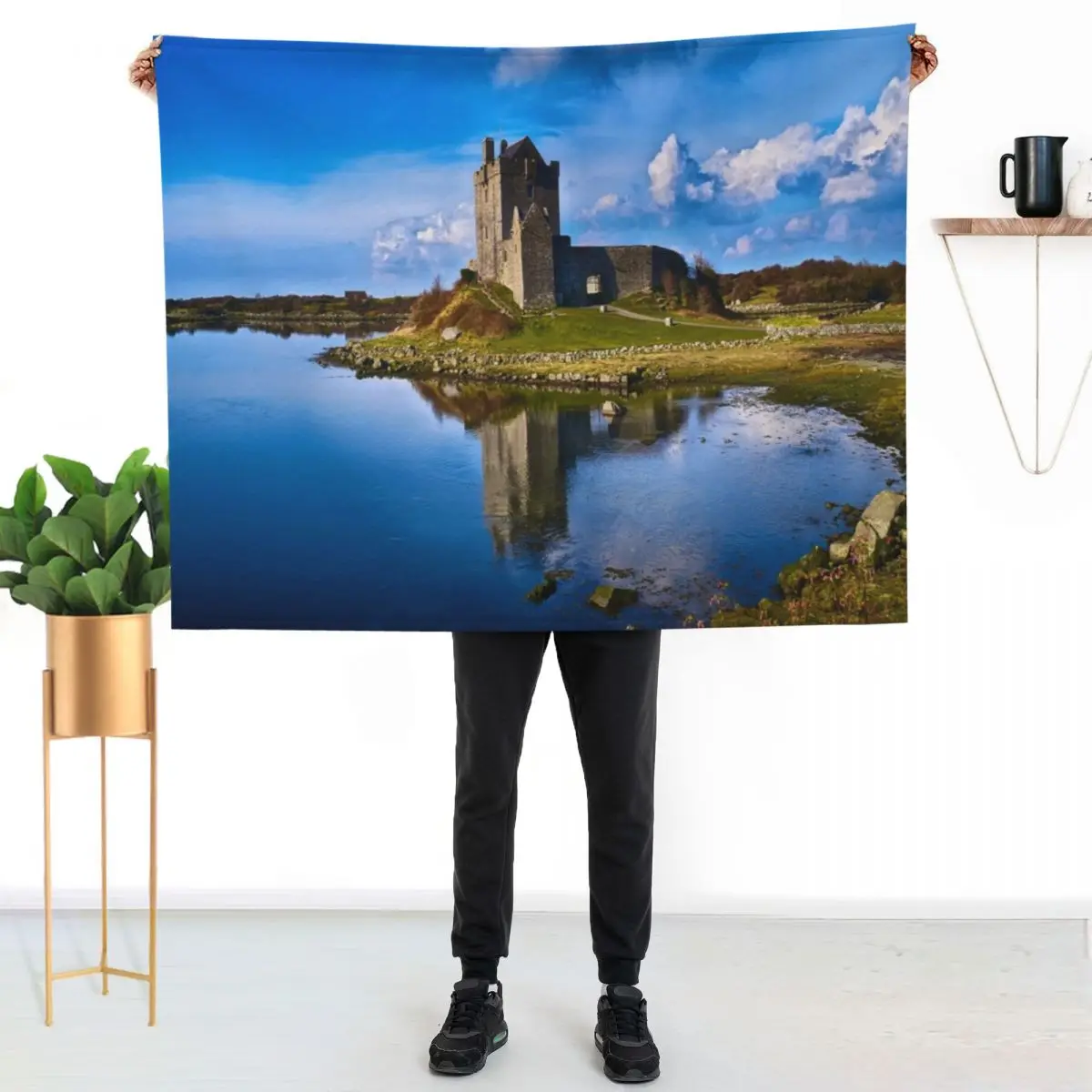 

Dunguaire Castle, Kinvara, Ireland Throw Blanket Soft Breathable Blanket for Night Sleeping