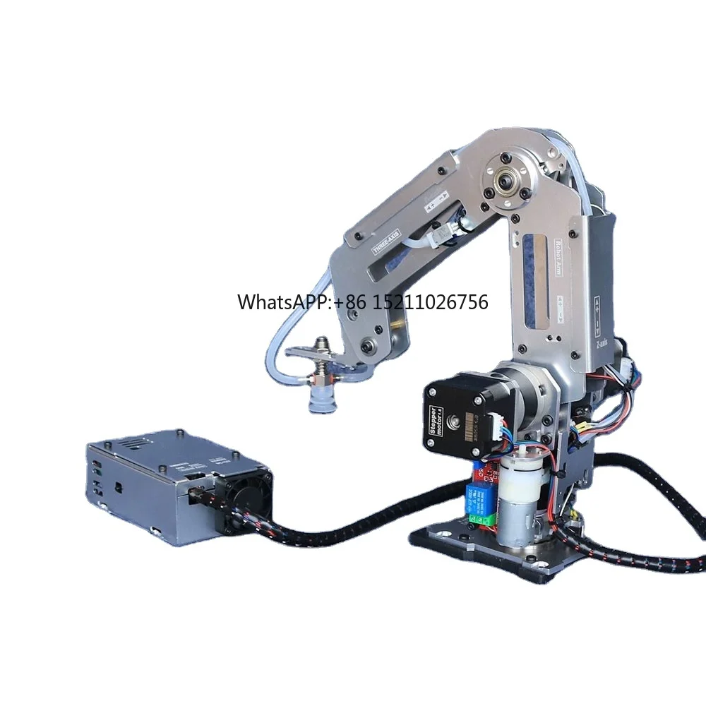 Bras mécanique pas à pas entièrement en métal avec moteur et contrôleur, kit non assemblé, modèle de robot industriel haute performance, 22C