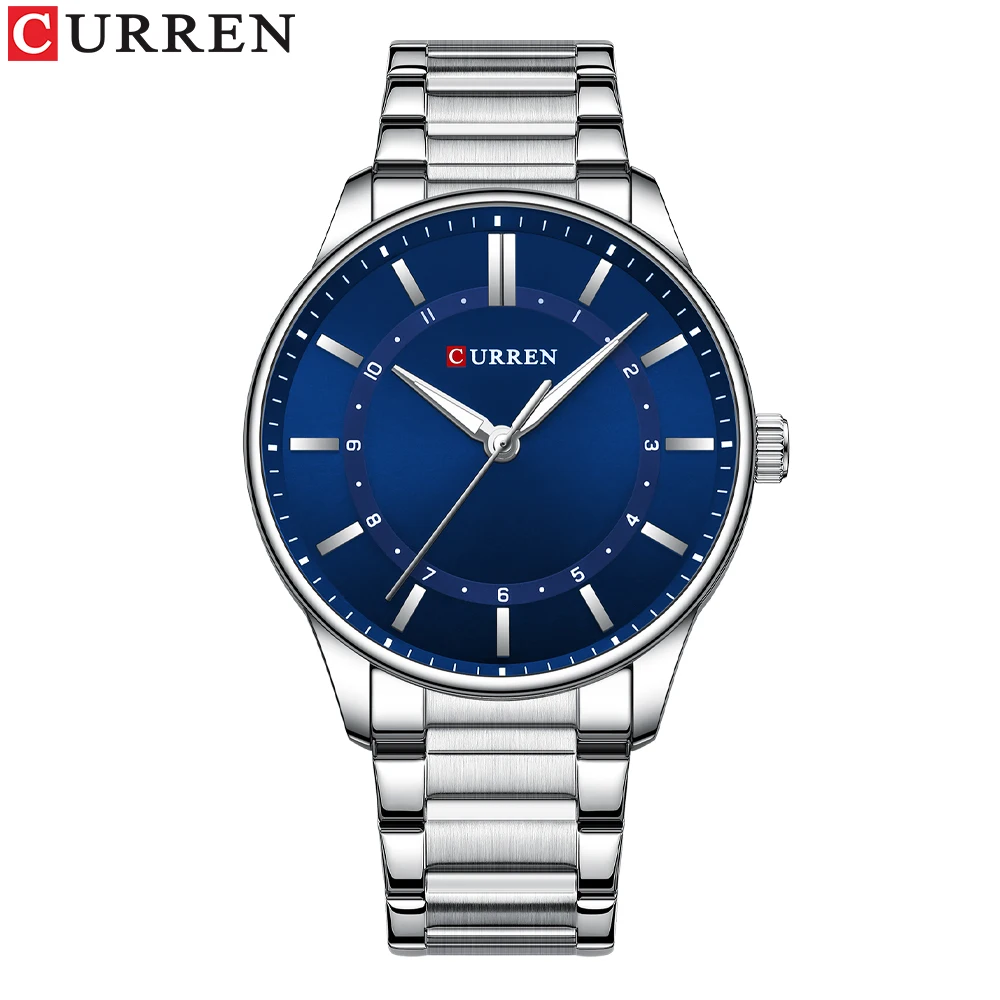 CURREN Casual Quarzuhren Männer Luxusmarke Edelstahlband Einfache Business Quarz Armbanduhren 8