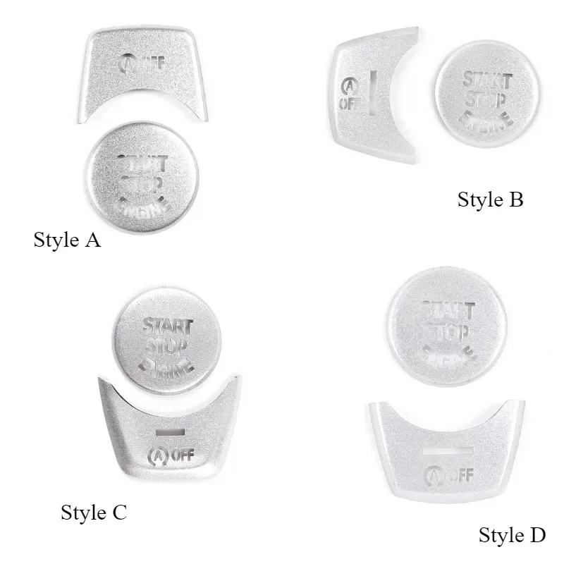 YKFor BMW 1 2 3 4 5 6 7 Series X1 X3 X4 X5 X6 سبائك الألومنيوم سيارة مفتاح إشعال المحرك بدء زر التوقف إيقاف التبديل غطاء الكسوة #5