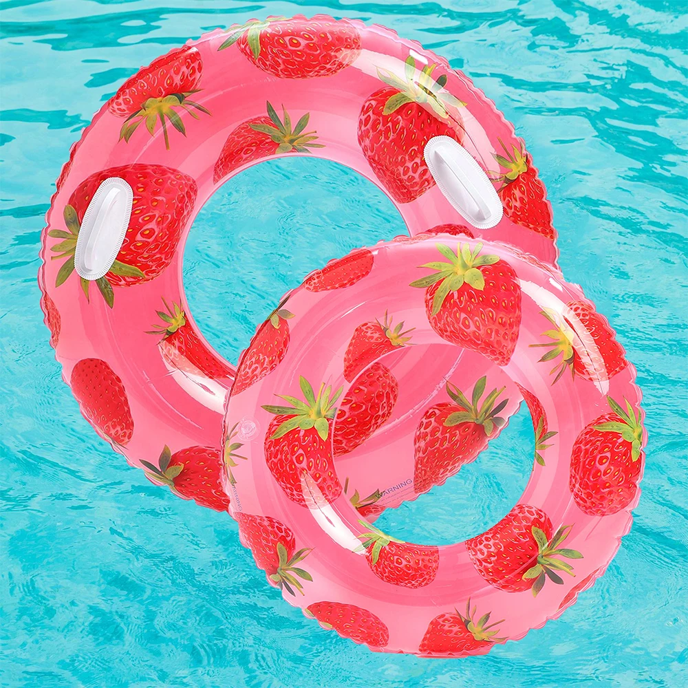 

Надувной круг для плавания в форме клубники, 1 шт., аксессуар для бассейна, надувной плотик для взрослых, летние водные игрушки