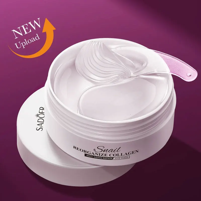 60Pcs SADOER Collagen Mask Natural Moisturizing Gel Eye Patches Smooth Repairing Eye Skin Care Korea Hydration Eye Masks