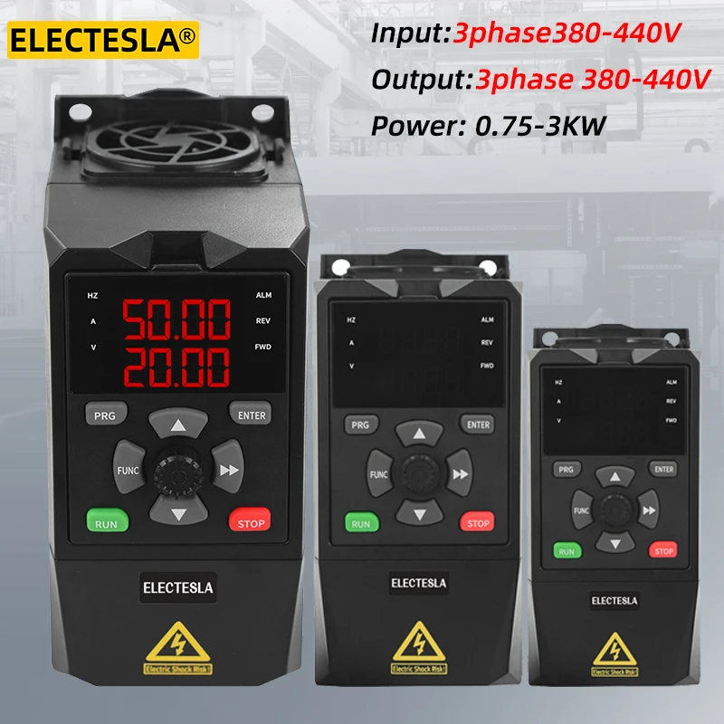 

VFD 0,75 кВт 1,5 кВт 2,2 кВт 3 кВт 3-фазный преобразователь частоты 380 В/3 фазы 440 В