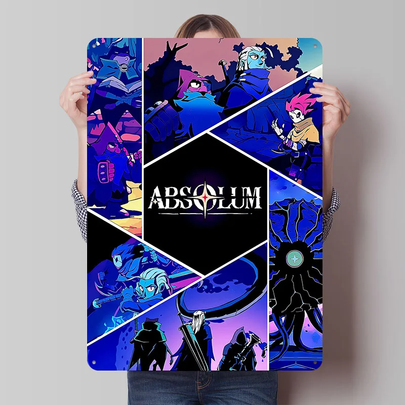 Absolut Game-Charakter Collage Metallposter – Personalisierte Wandkunst, Retro Vintage Blechschilder für Fans, Dekoration, Heim-Deko
