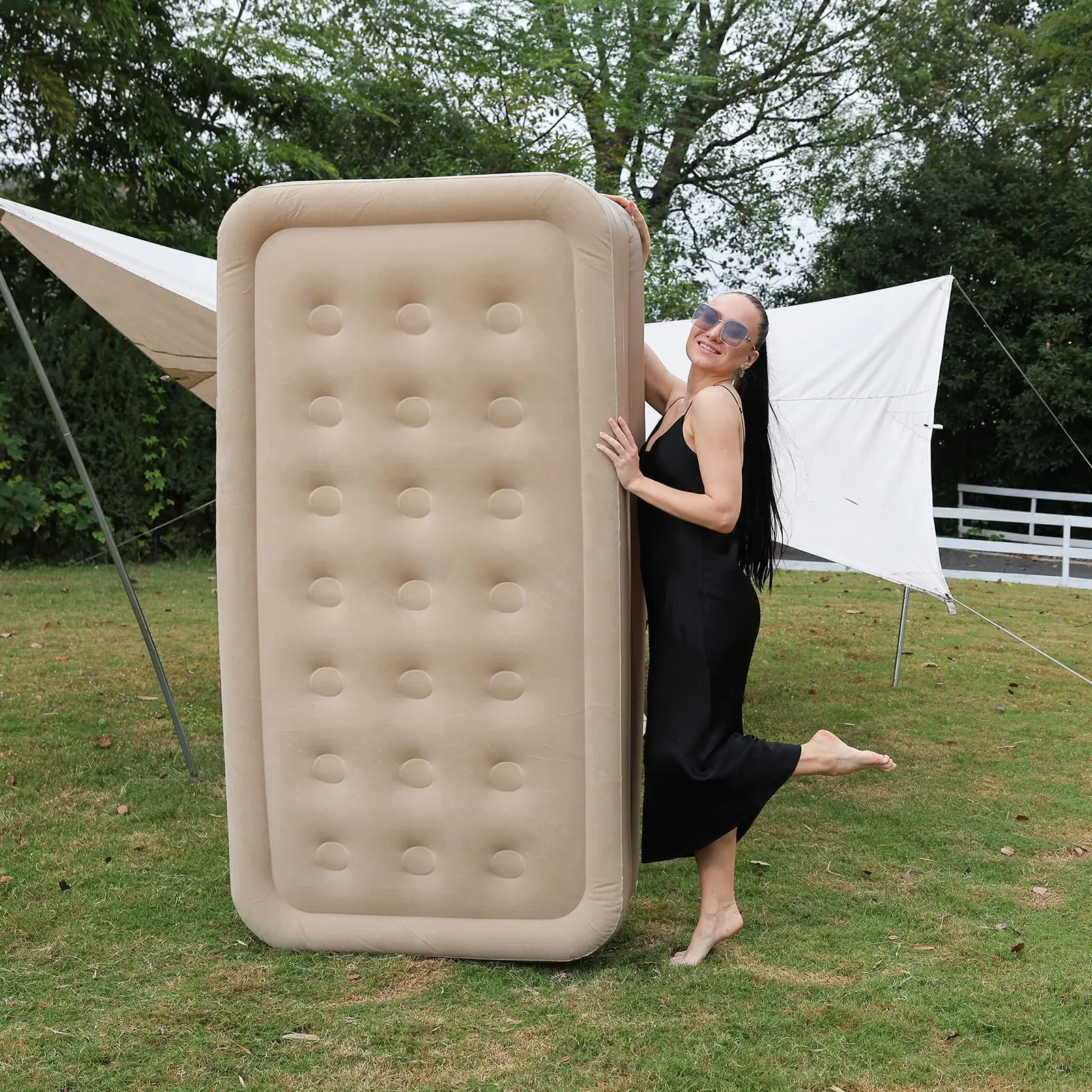 STLF WJW ポータブルインフレータブルエアベッド 快適な折りたたみ式アウトドア家具 家庭用またはキャンプ用