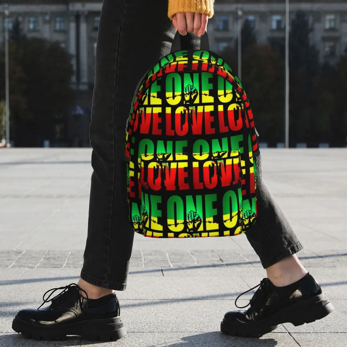 Harajuku Vintage Style Arts Bob Marley One Love Backpack Student BookBag Boys Girls School Bag Computer Shoulder Bags