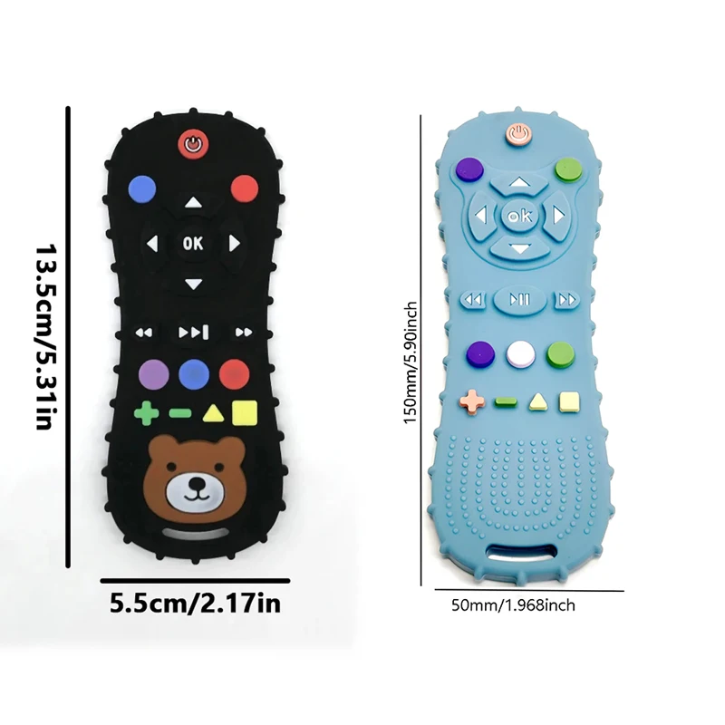 1 pièces Silicone bébé jouets TV télécommande forme anneau de dentition jouet sans BPA Silicone dentition jouet à mâcher sensoriel bébé accessoires