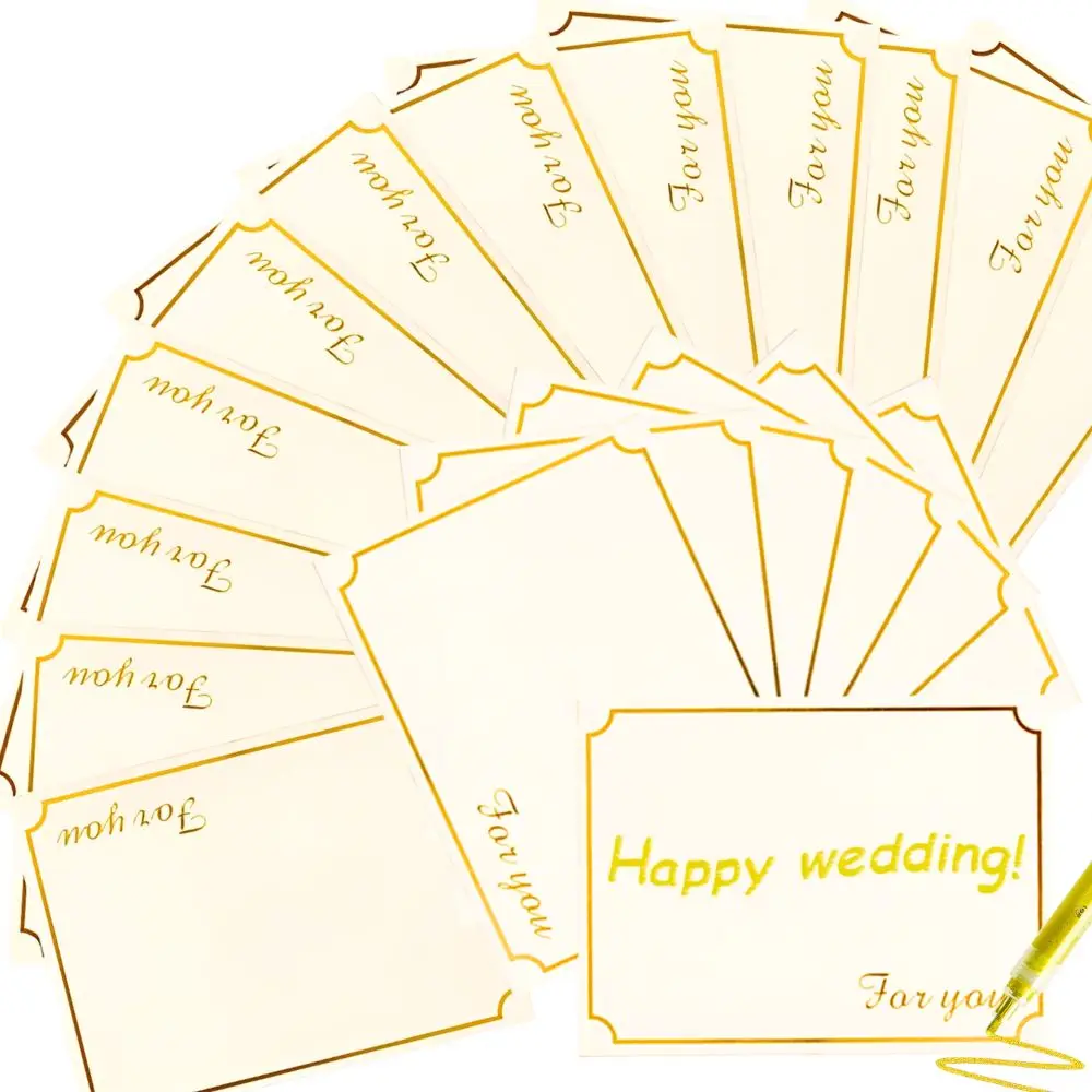 

40 шт. позолоченных бумажных конвертов: элегантные и минималистичные свадебные приглашения, обложки для подарочных карт YMY