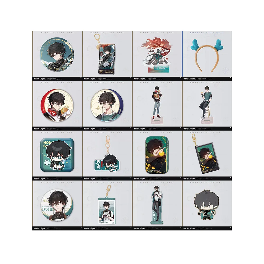 

Sunsyea Official Honkai Star Rail Merch From miHoYo Dan Heng Series Badge Keychain Acrylic Stand Cards Doll Hairband