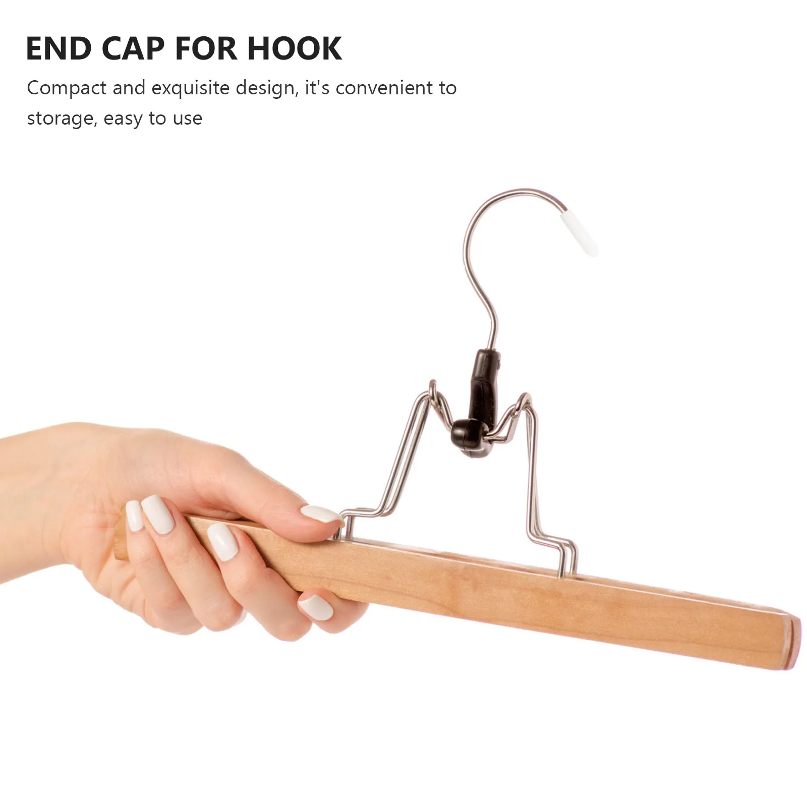 

300pcs Clothes Hanger End Caps Plastic Protective Covers Smooth Edge Design Hanger Ends Cover Multifunctional Bolt