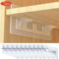 10pcs No-Drill Shelf Brackets - Perfect For Kitchen Cabinets, Bookshelves & More -  Heavy Duty & Easy Installation