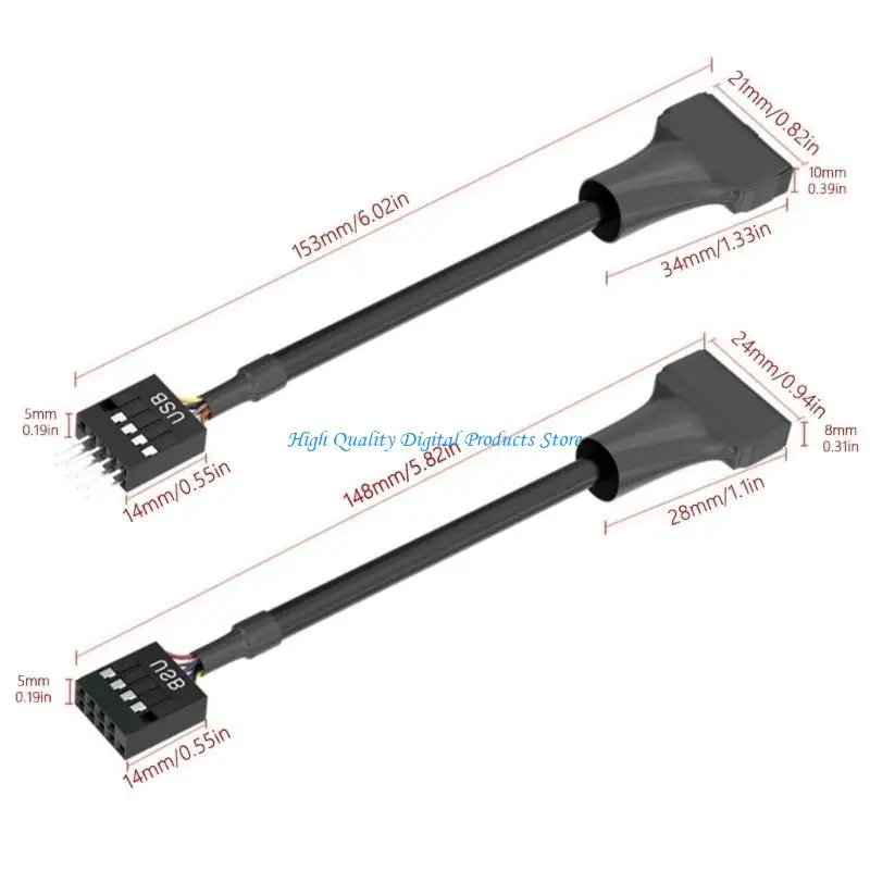 U2JE USB 3.0〜2.0最新のマザーボードと古いUSBデバイスとの間の接続用の男性の女性変換ケーブル