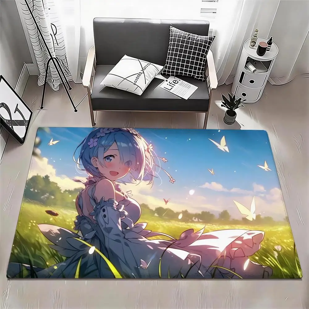 

Коврик для пола Anime A-Re:Zero Eco - Фланелевый придверный коврик, нескользящий, без запаха, для дома, мягкий, коротковорсовый, плюшевый.