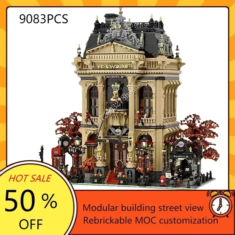 

9083PCS Hot Selling Crown Building Hot City MOC StreetView Model Creative Architecture DIY Assembly Educational Puzzle Toy Gift