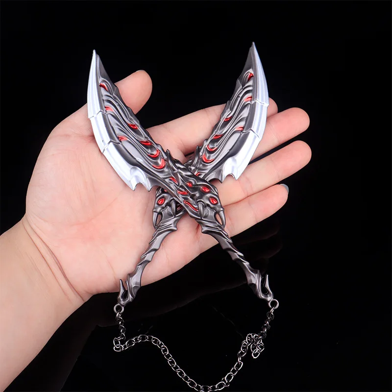 Valorant – modèle d'armes à Double Slash, périphérique de jeu, affichage de bureau de haute qualité, Collection d'ornements, cadeau d'anniversaire pour fille et garçon