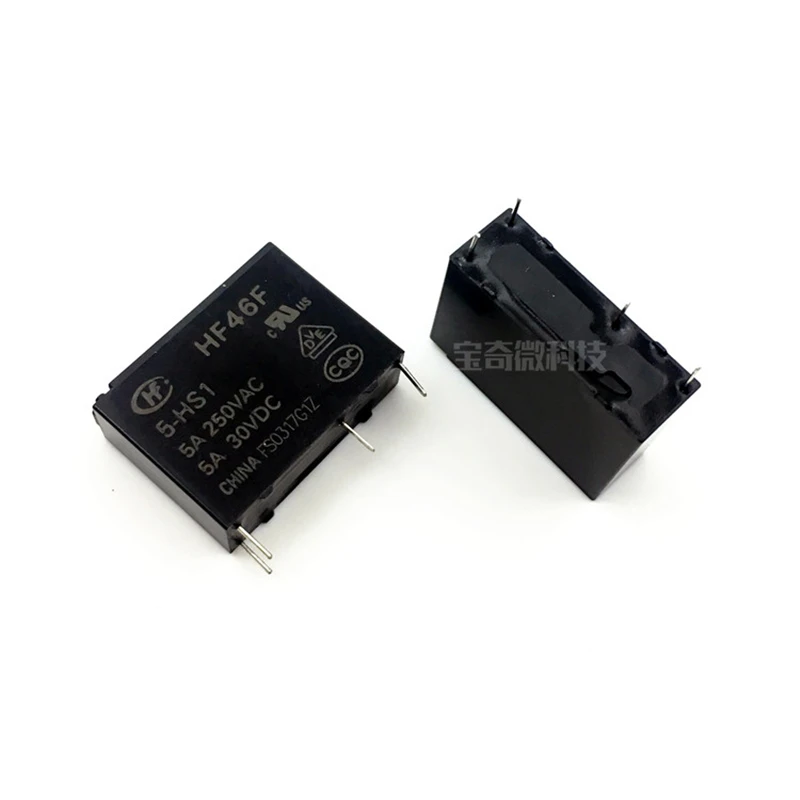 5PCS/Lot  Relay  HF46F-5 12 24-HS1  5A  250VAC  4PIN