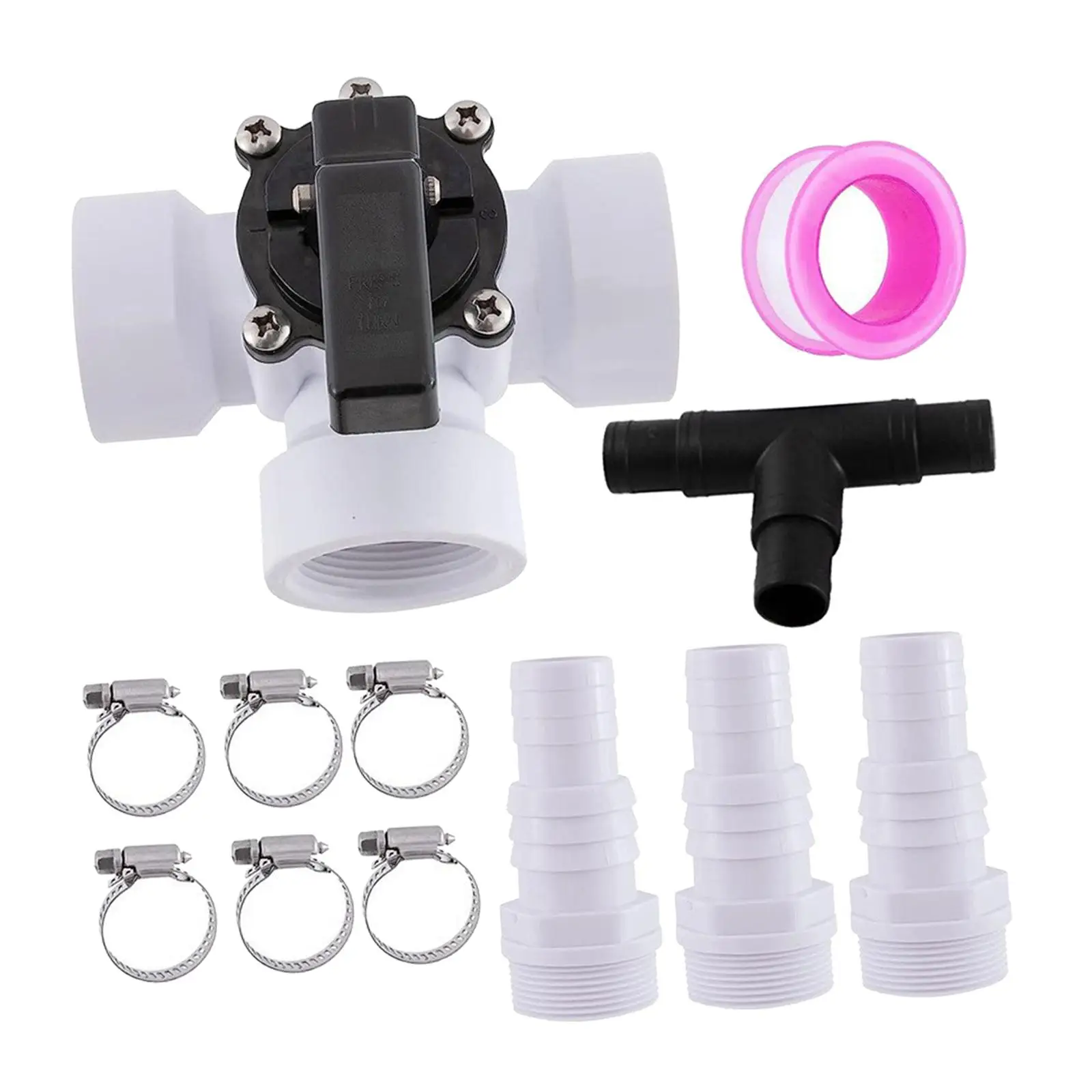 

Three Way Diverter Valve Replacement Slip Valve Accessories Pool Hoses Connector Kit for about Groud Pools Water Tank Skimmer