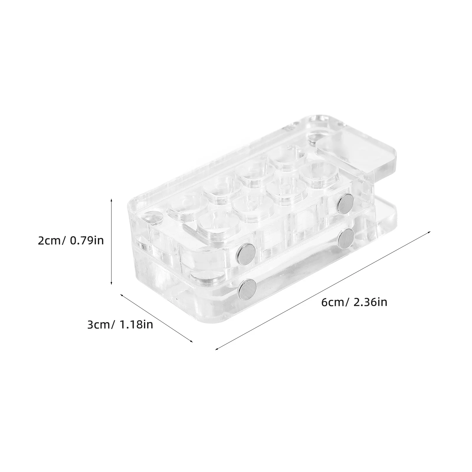 8 Slot Mini Watercolor Palette Portable Transparent Acrylic Paint Box Travel Pocket Sketch Mixing Palette Paint Tray