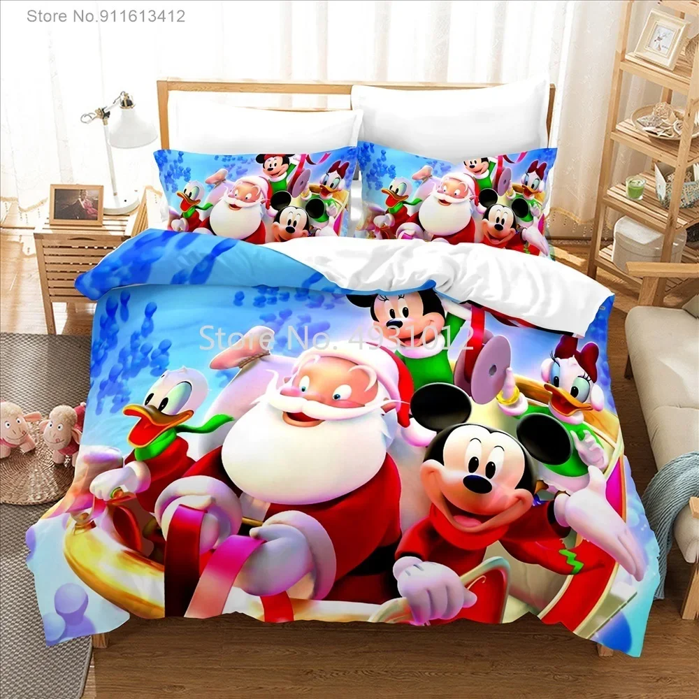 Disney Bedding Sets Mickey Minnie Mouse Princess 3D Print Duvet Cover Cartoon Quilt Cover for Bedroom Decor Bedclothes