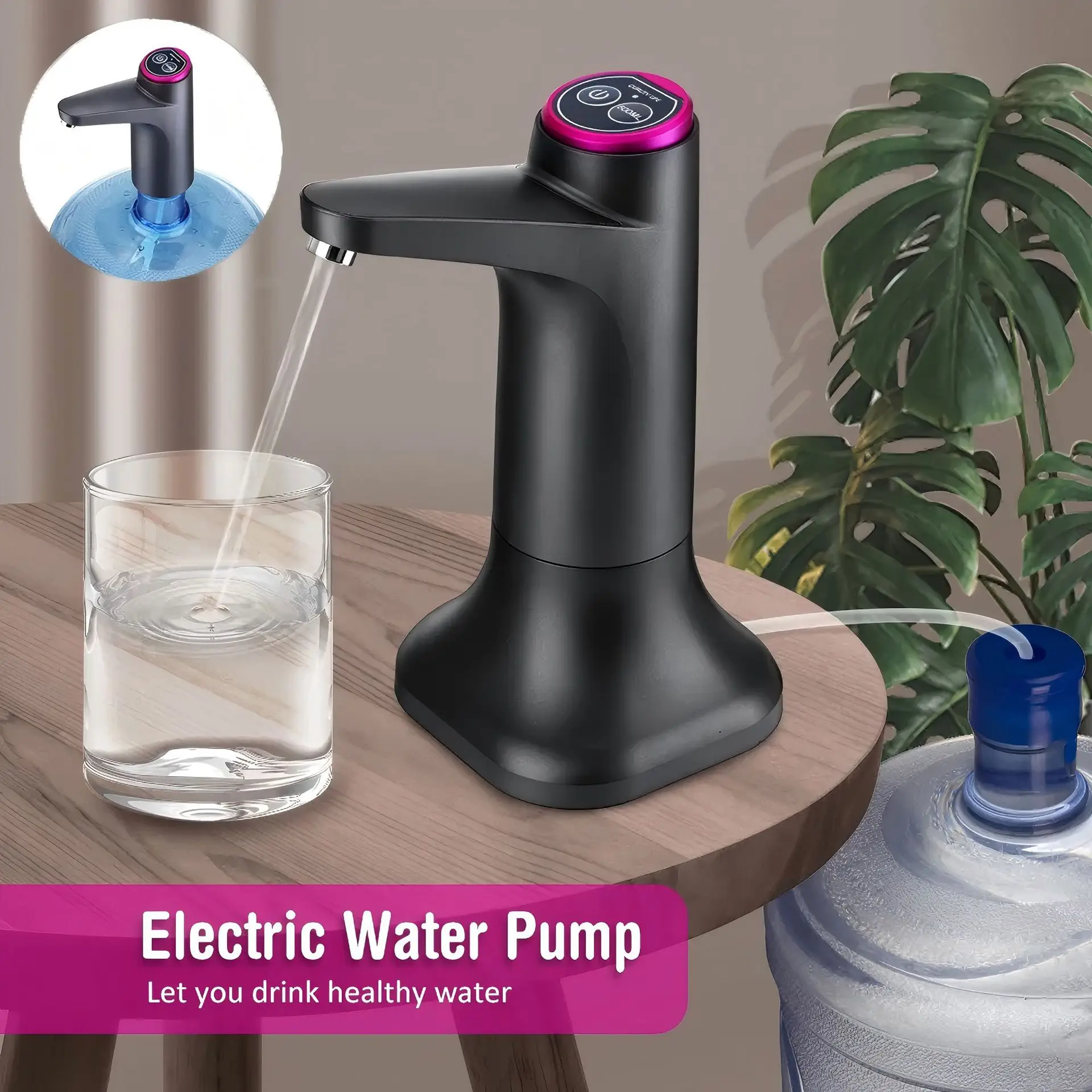 Bottled Water Automatic Water Feeder, Mineral Water Suction Quantitative Electric Water Pump, Rechargeable Water Dispenser