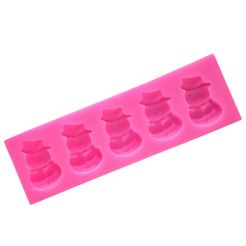 

1 pc Christmas Snowman Mold Baking Eco-Friendly Silicone Cake Chocolate Tool Creative Diy Multipurpose Flexible Biscuit Ice Cube